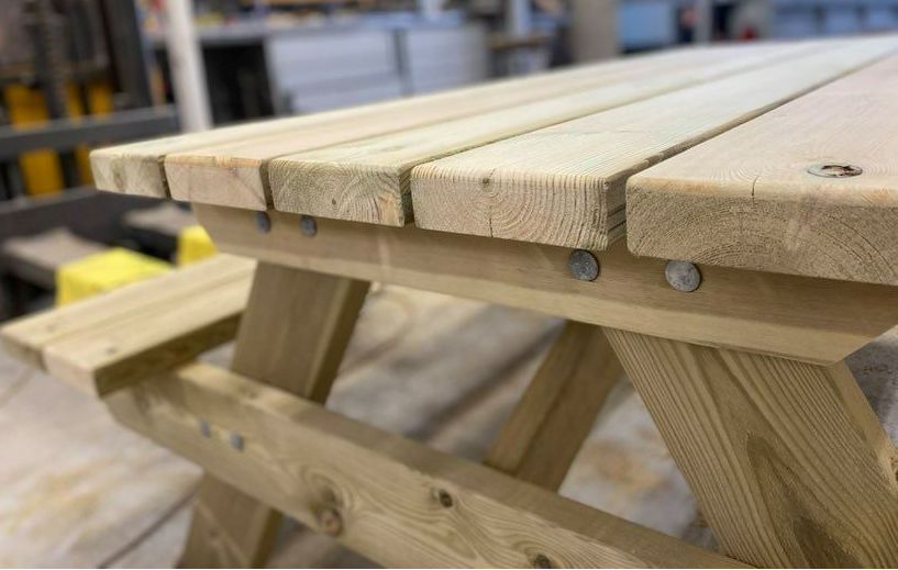 Nærmynd af bekkjaborði