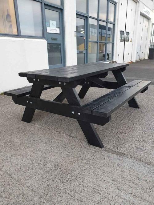 Bekkjaborð 6-8 manna + Viðarvörn 