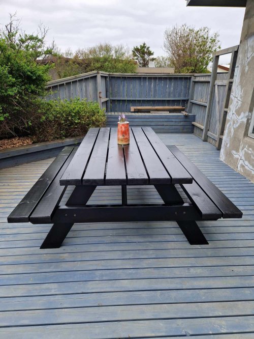 Bekkjaborð - STÓRT 8 manna + Viðarvörn