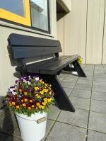 Bekkur með baki + Viðarvörn 