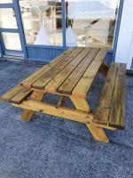 Bekkjaborð 6-8 manna + Viðarvörn 