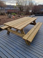 Bekkjaborð - STÓRT 8 manna