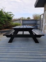 Bekkjaborð - STÓRT 8 manna + Viðarvörn