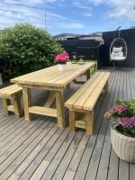 Útiborð og bekkir - Bjartur - Sett 8 manna