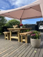 Útiborð og bekkir - Bjartur - Sett 8 manna